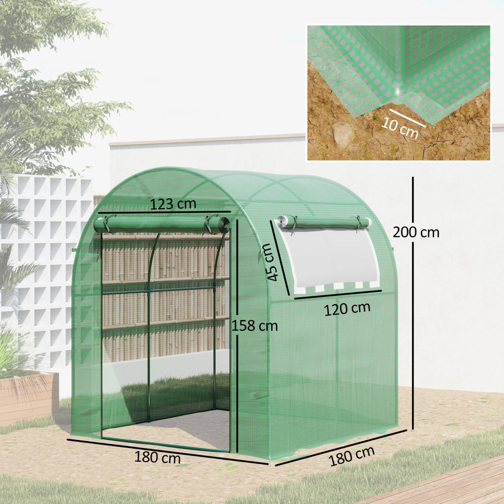 Serra da Giardino a Tunnel ¨C Xylo ¨C PE Verde 180x180x200cm