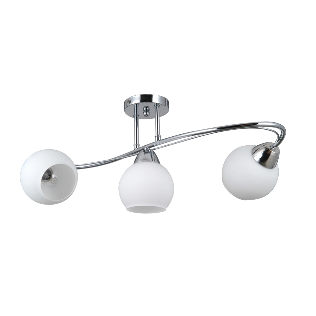 Plafoniera classica cromata 3 luci E27 Italux Bevio