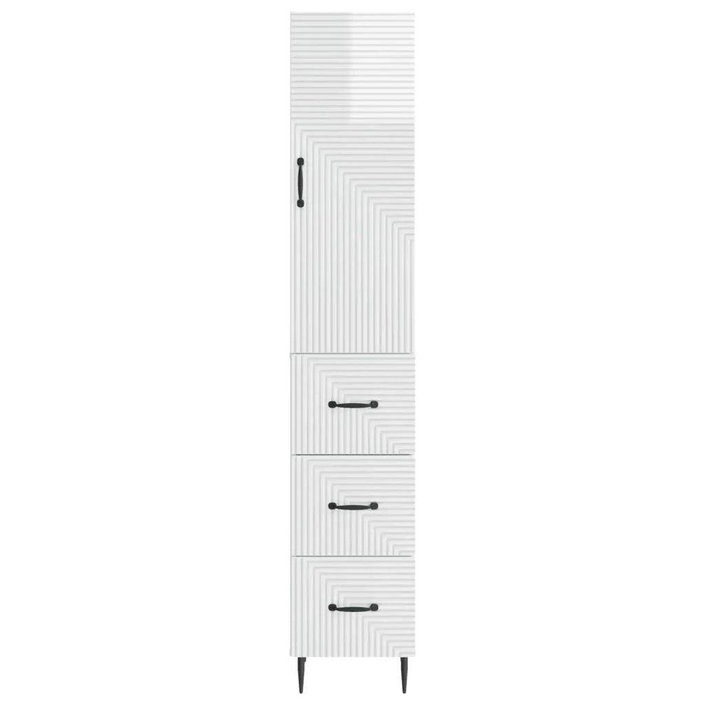 Set di armadi 2 pcs Bianco Lucido 33 x 34,5 x 90 cm 3416650