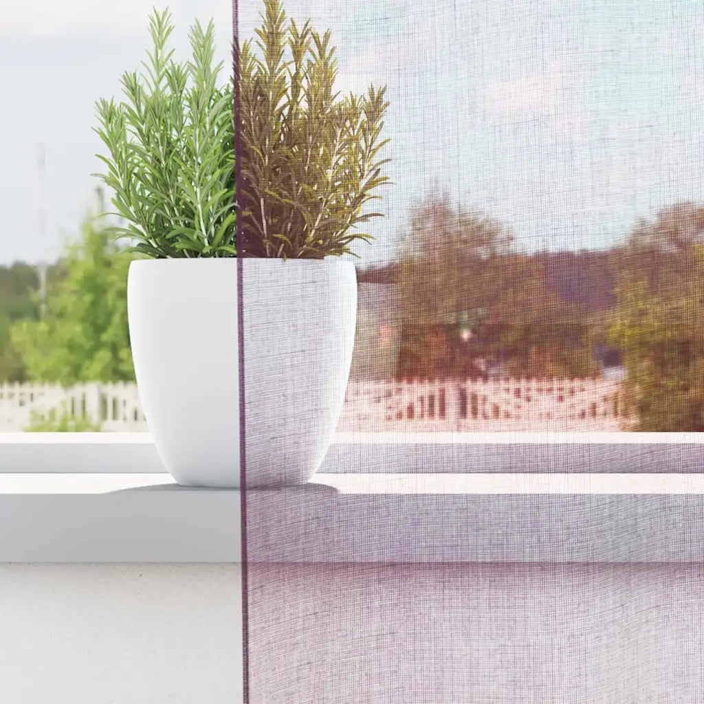 Tende in Voile con Tasche per Aste 2 pz Viola 4102205