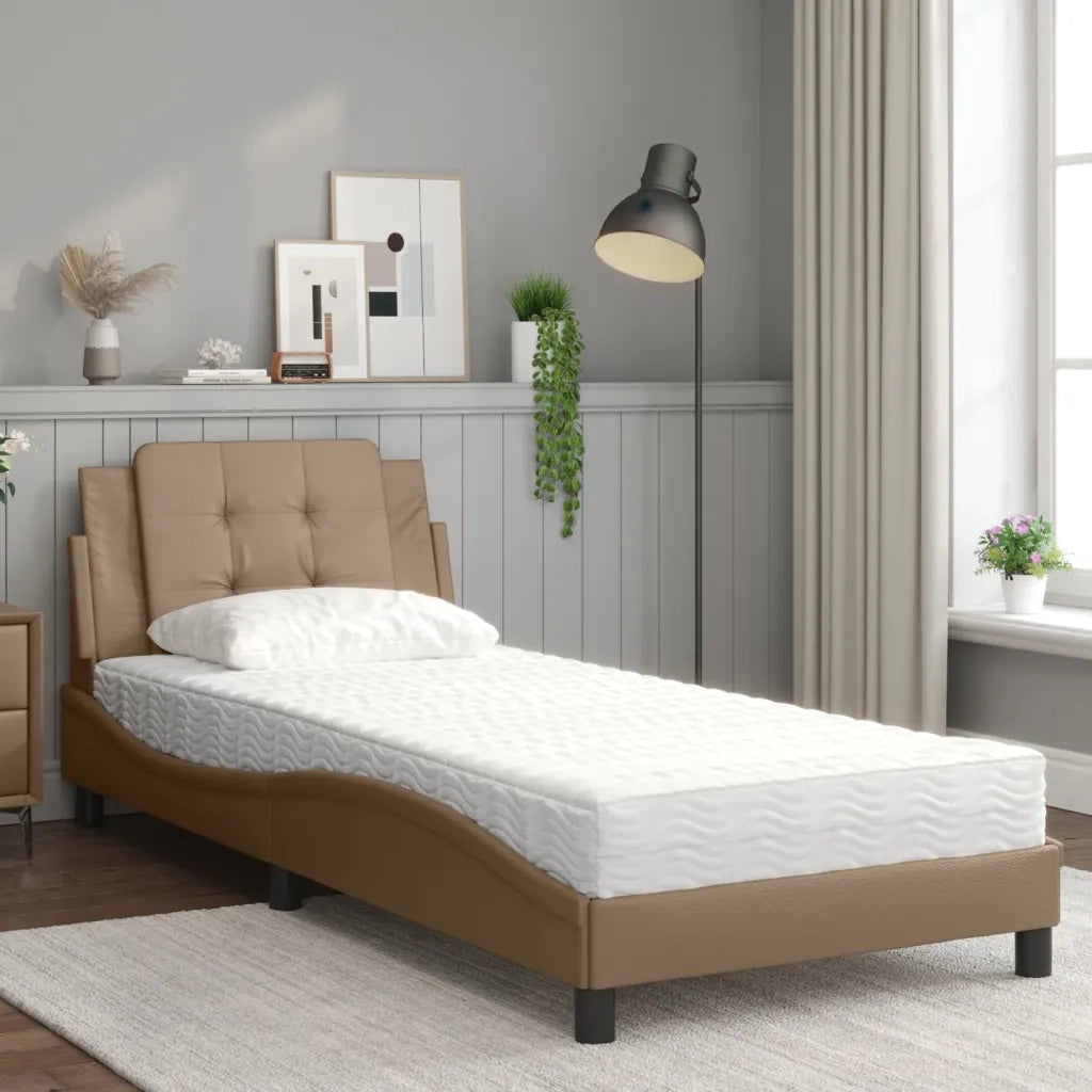 Giroletto senza Materasso Zadar Cappuccino 90x190 cm Similpelle