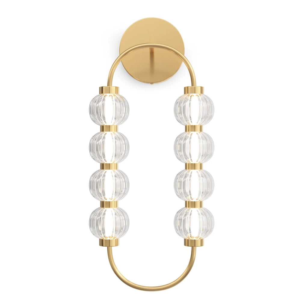 Maytoni Applique Moderna Amulet 1 luce LED integrato oro metallo vetro