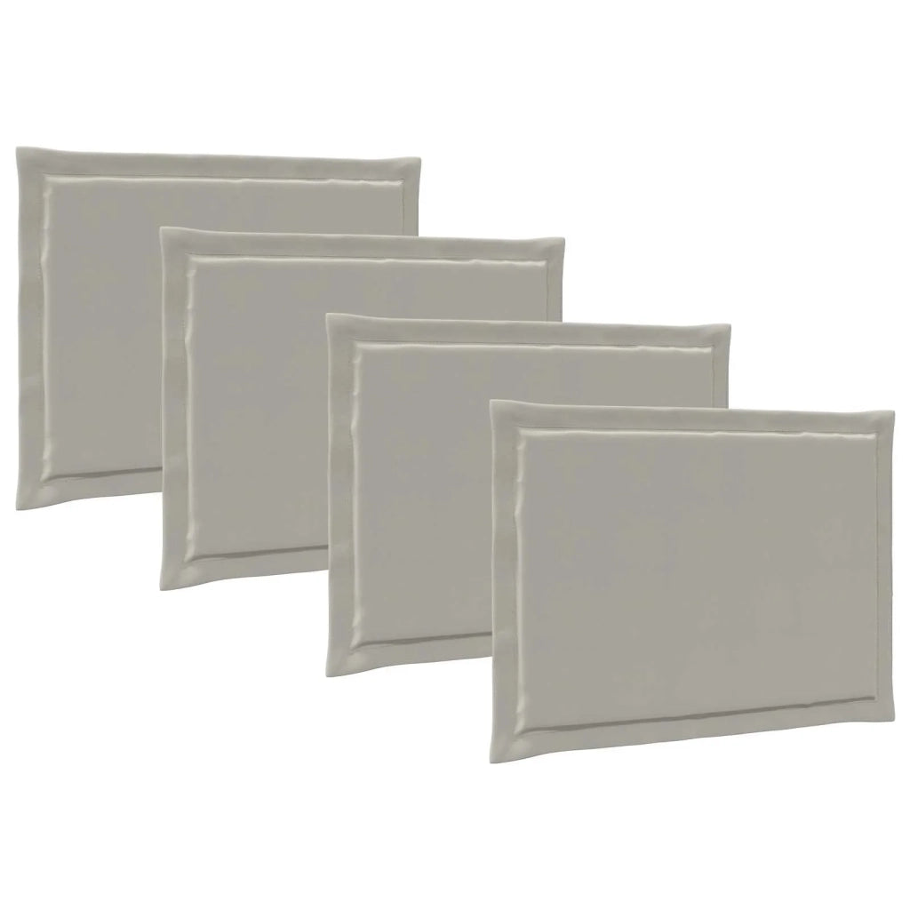 Cuscini per Seduta 4 pcs Grigio Chiaro 47 x 36 x 2 cm 899972