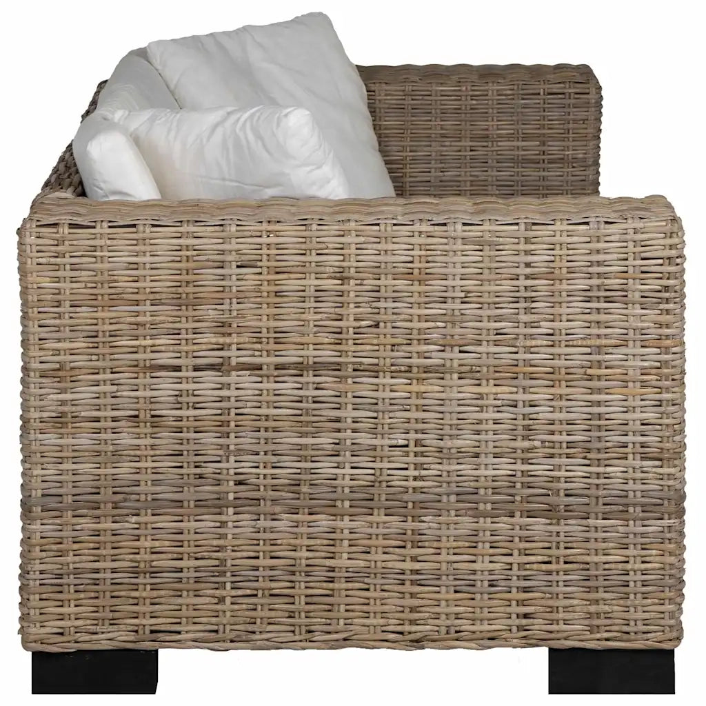Divano a 2 Posti 7 pz in Rattan Naturale 243245