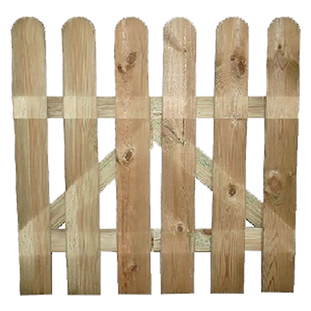 Cancello in legno 100 x 80 cm con lamelle