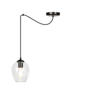 Lampada a sospensione Emibig Level E27 vetro trasparente
