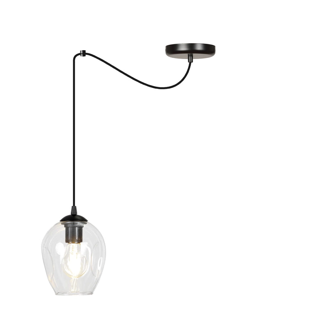 Lampada a sospensione Emibig Level E27 vetro trasparente