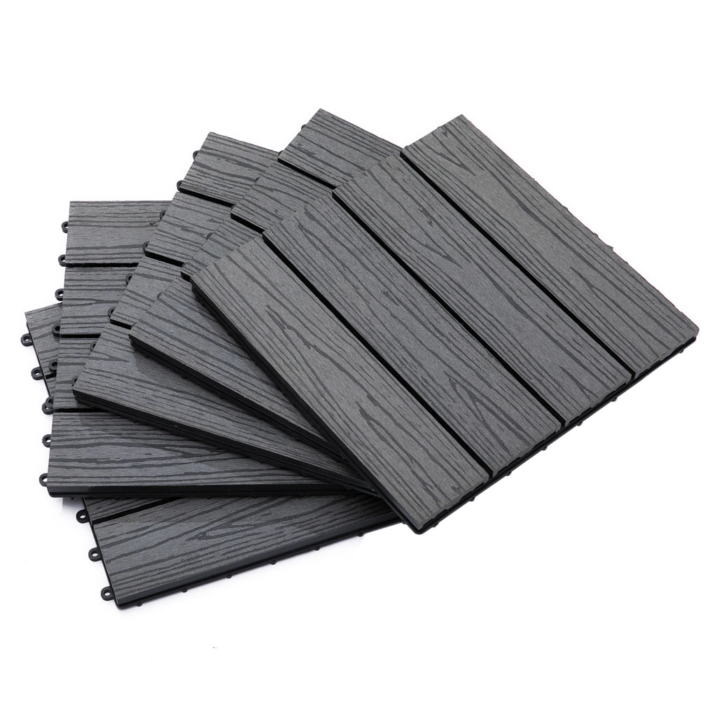 Pavimentazione per esterni ¨C Minimal ¨C Grigio, 11 pezzi, 30x30 cm