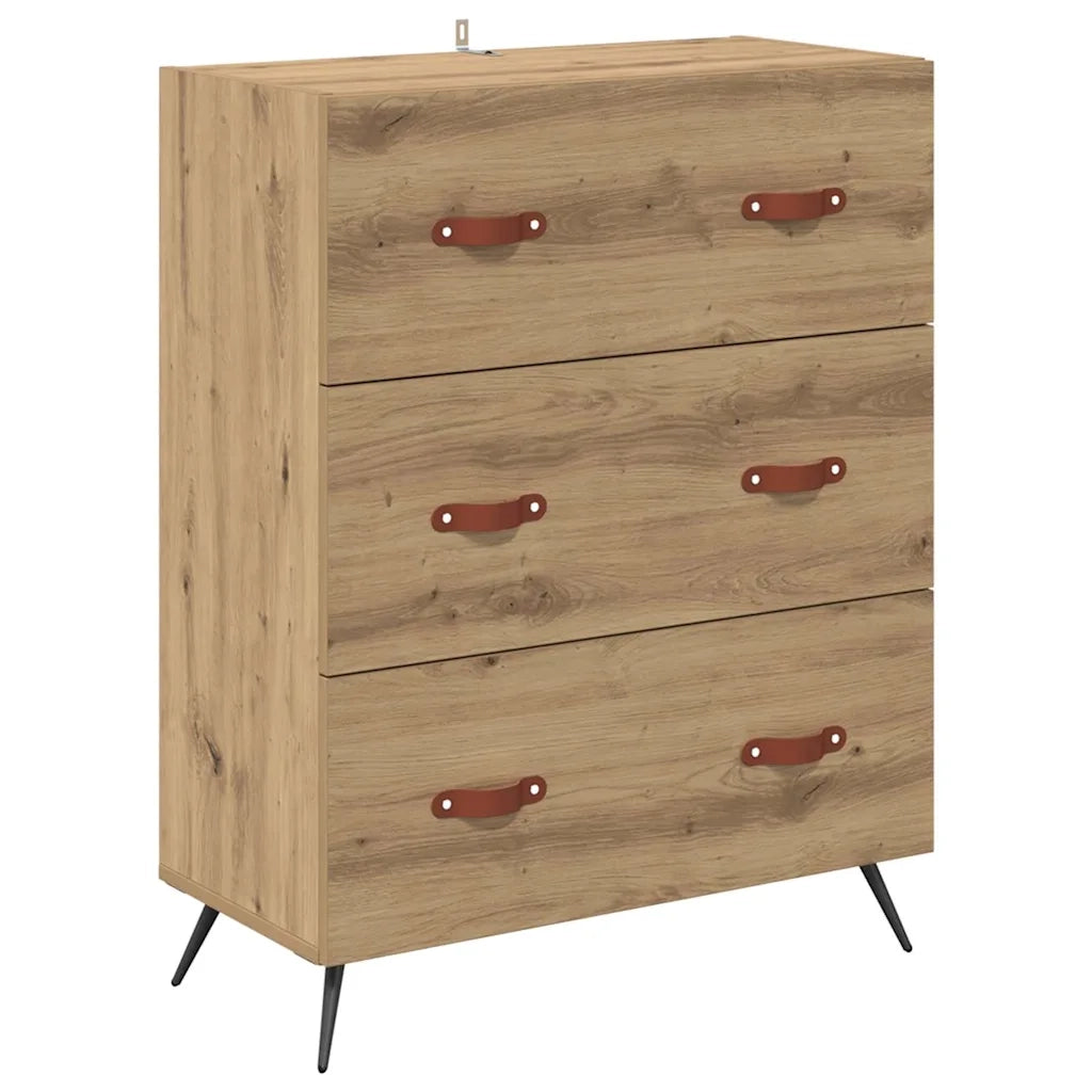 Credenza con Cassetto-Buffet-Armadio da cucina Rovere artigianale 69,5 x 34 x 180 cm 295323