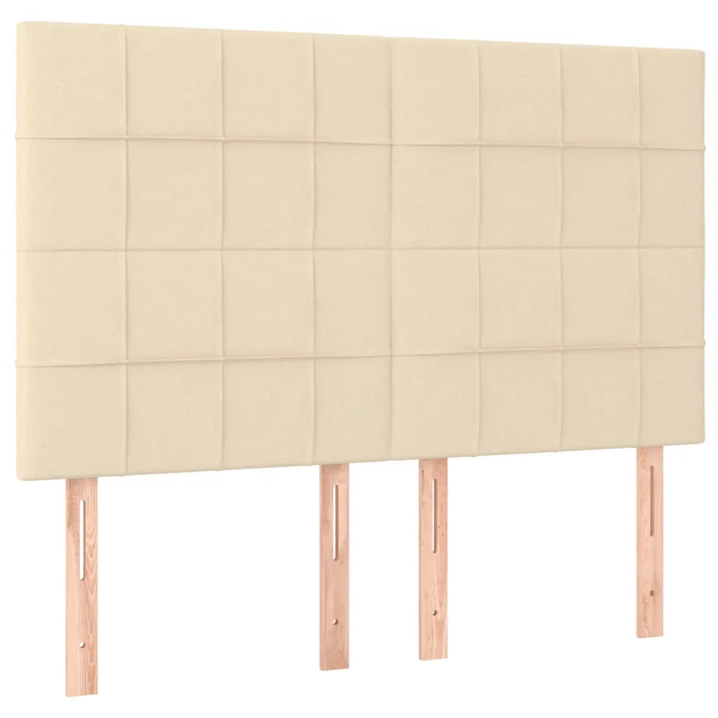 Letto matrimoniale | Letto per adulti | Giroletto senza Materasso Crema 140x190 cm in Tessuto