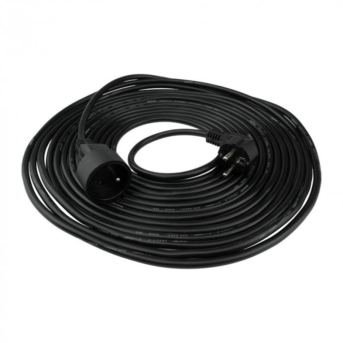 Prolunga elettrica 10 m 1 presa con terra nera Ecolight