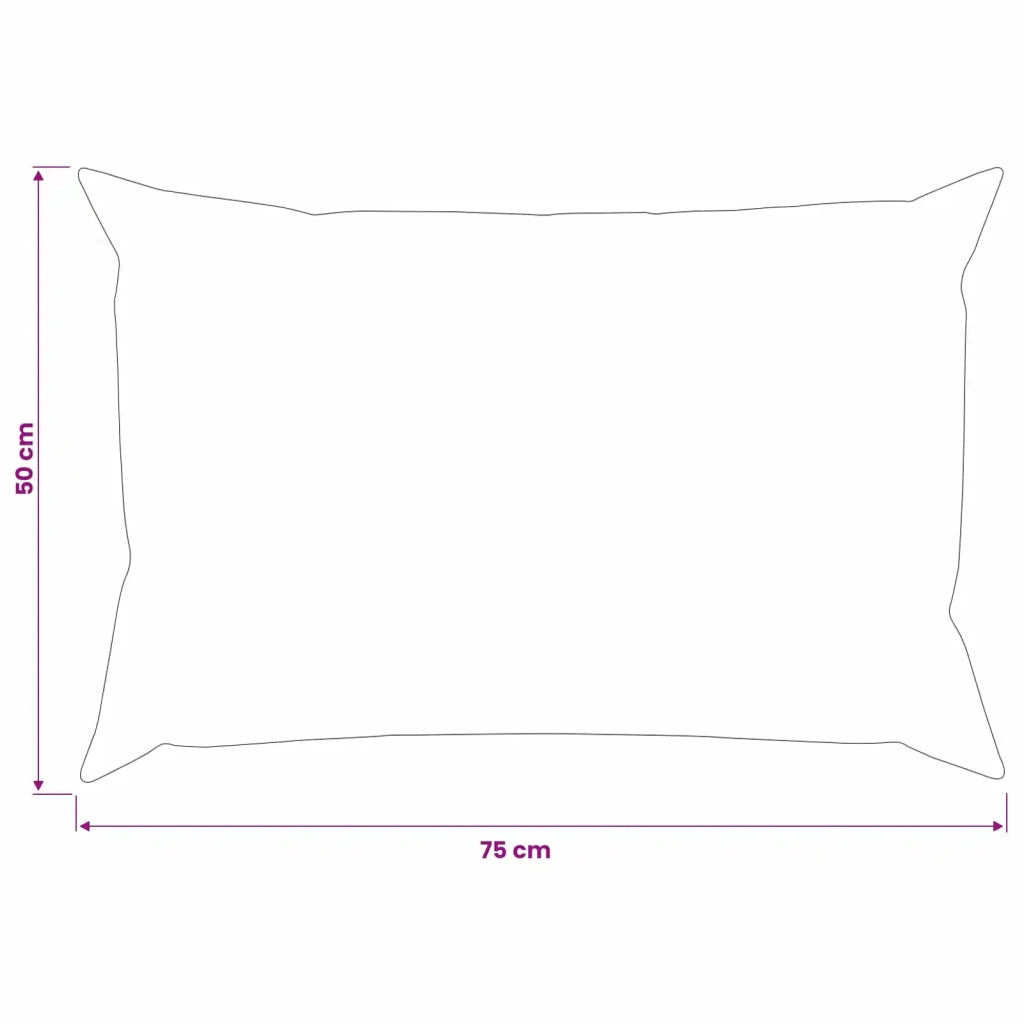 Federa 6 pcs HEERLEN Nero 50 x 75 cm Velluto 911588