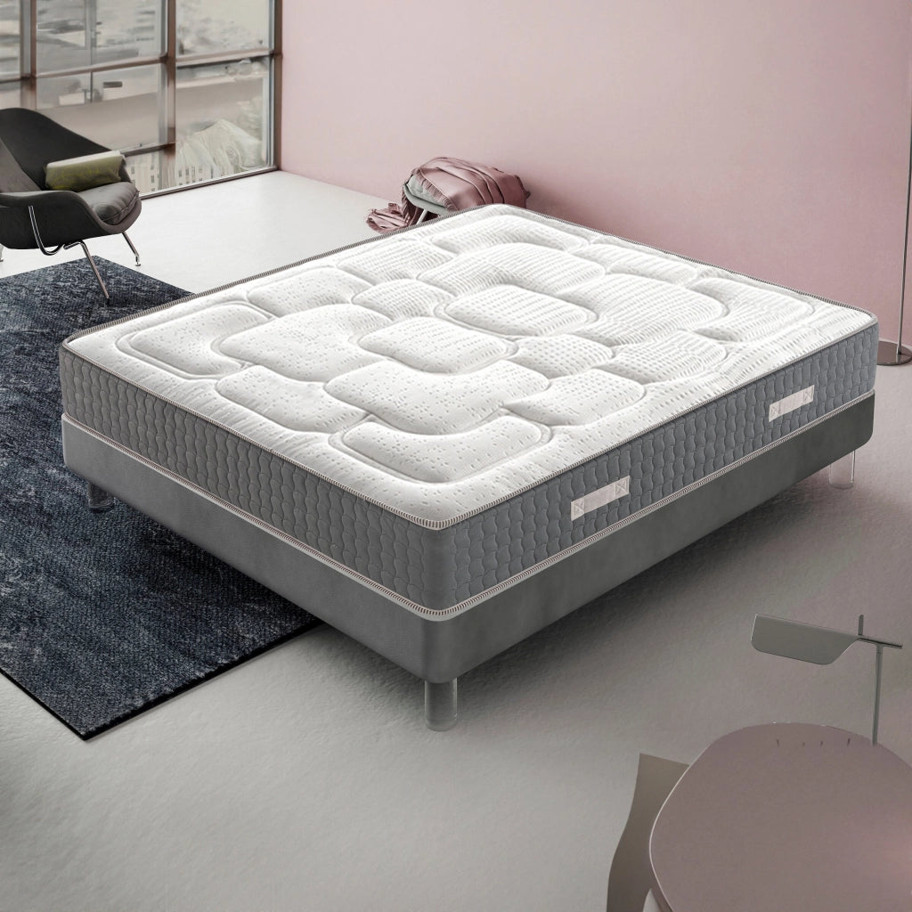 Materasso Matrimoniale 180x200 in Memory Foam - Alto 20 cm - 3 cm memory 9 zone differenziate - Ortopedico