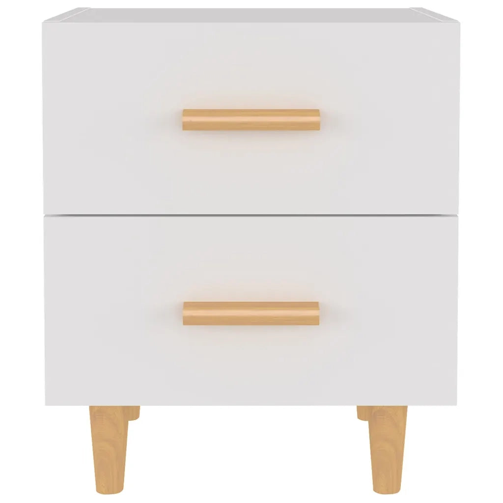 Comodini 2 pz-Set di 2 Tavolino da notte Bianchi 40x35x47,5 cm