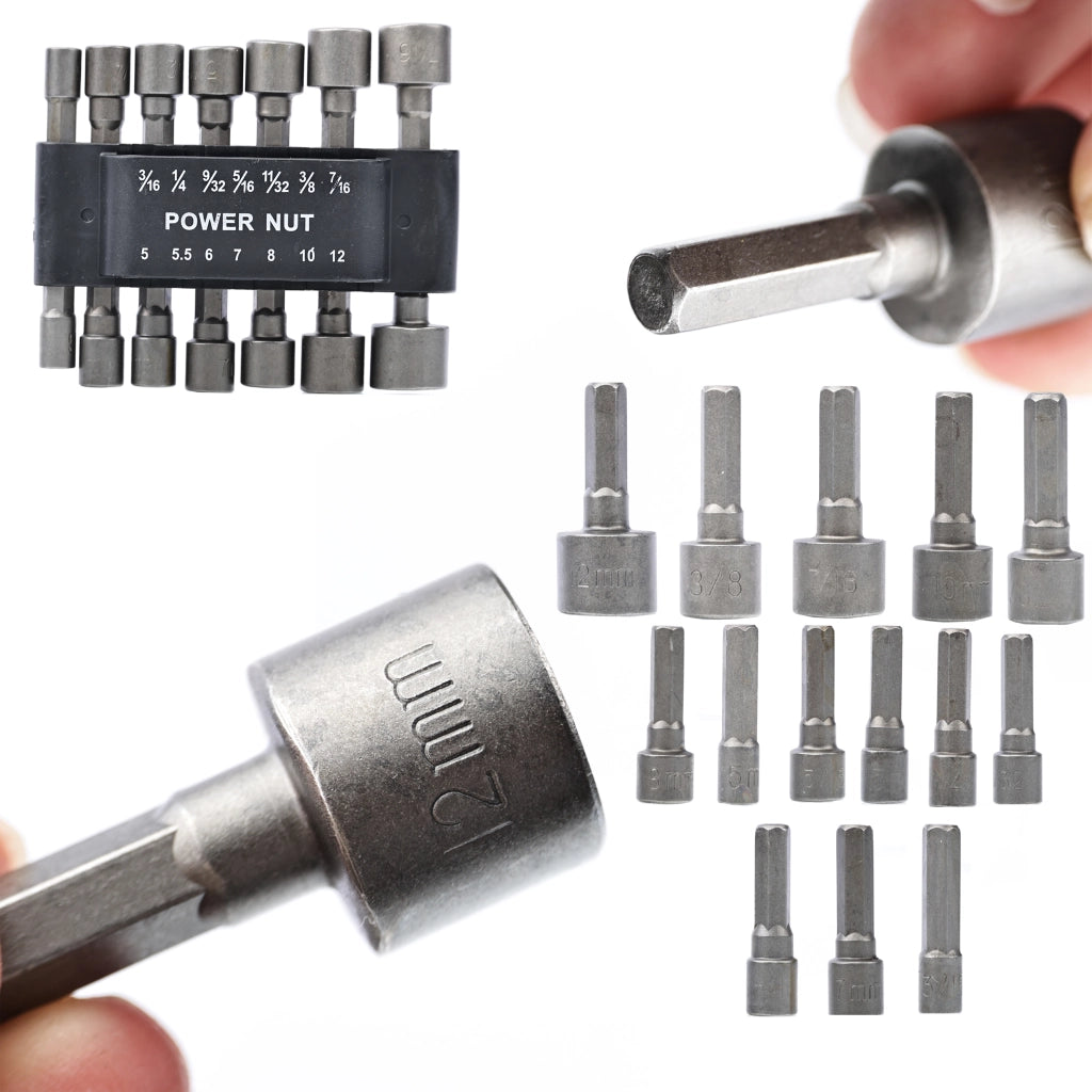 Set di Bussole 5-12 mm Rosfix – 14 Pezzi, Attacco 1/4" | Acciaio Inossidabile, Alta Precisione