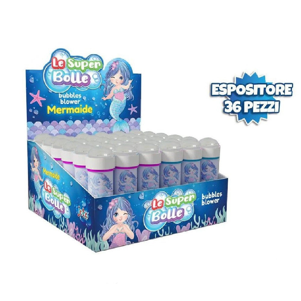 Trade Shop - Bolle Di Sapone Sirenetta 36pezzi Flacone 50ml Regalini Per Feste Bambine 806581 -