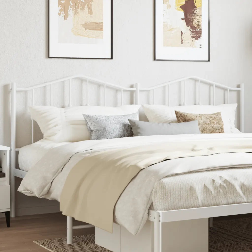 Testiera | Testata di Ricambio in Metallo Bianco 160 cm