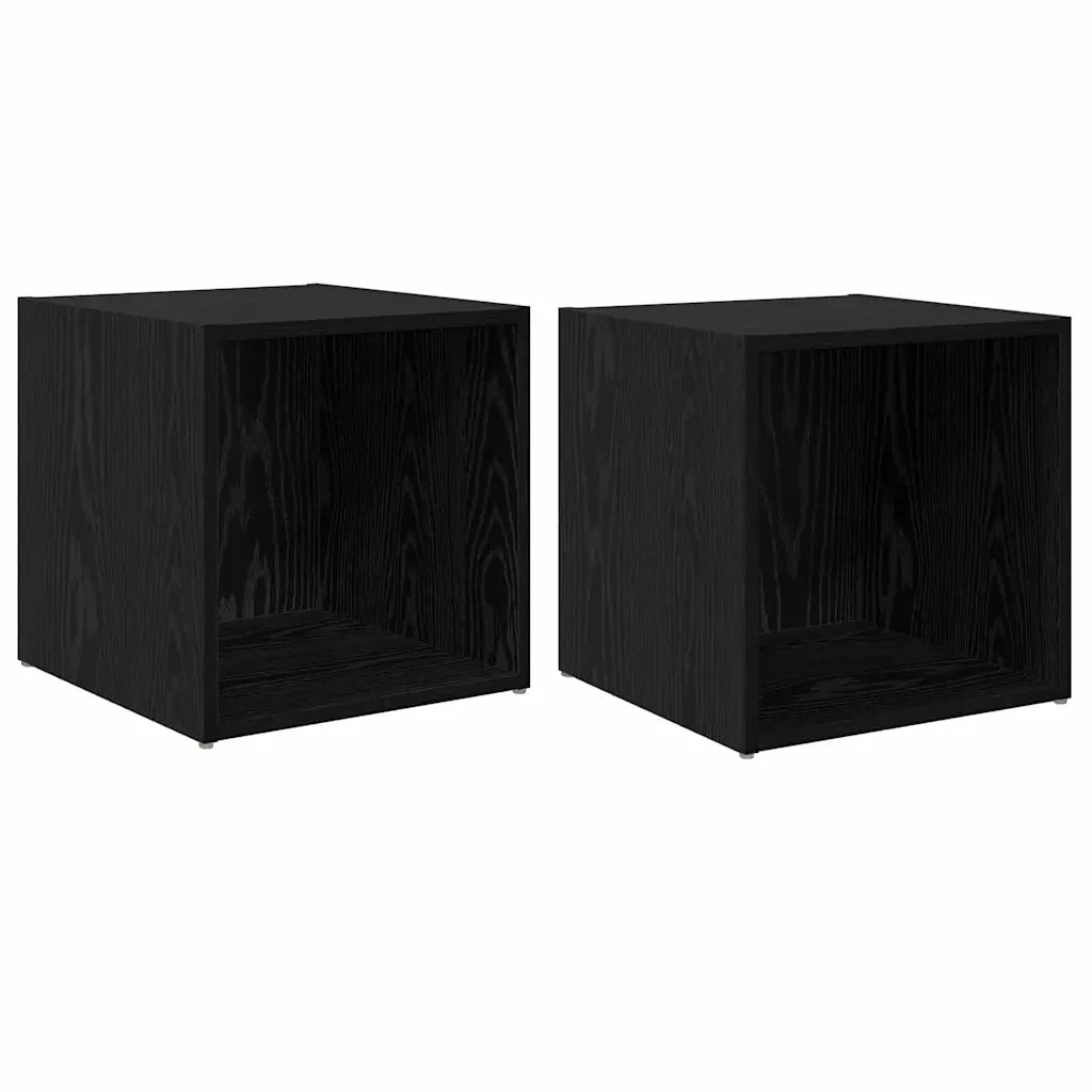 Set mobile TV 2 pcs 37 x 35 x 37,5 cm Nero Legno multistrato 875091