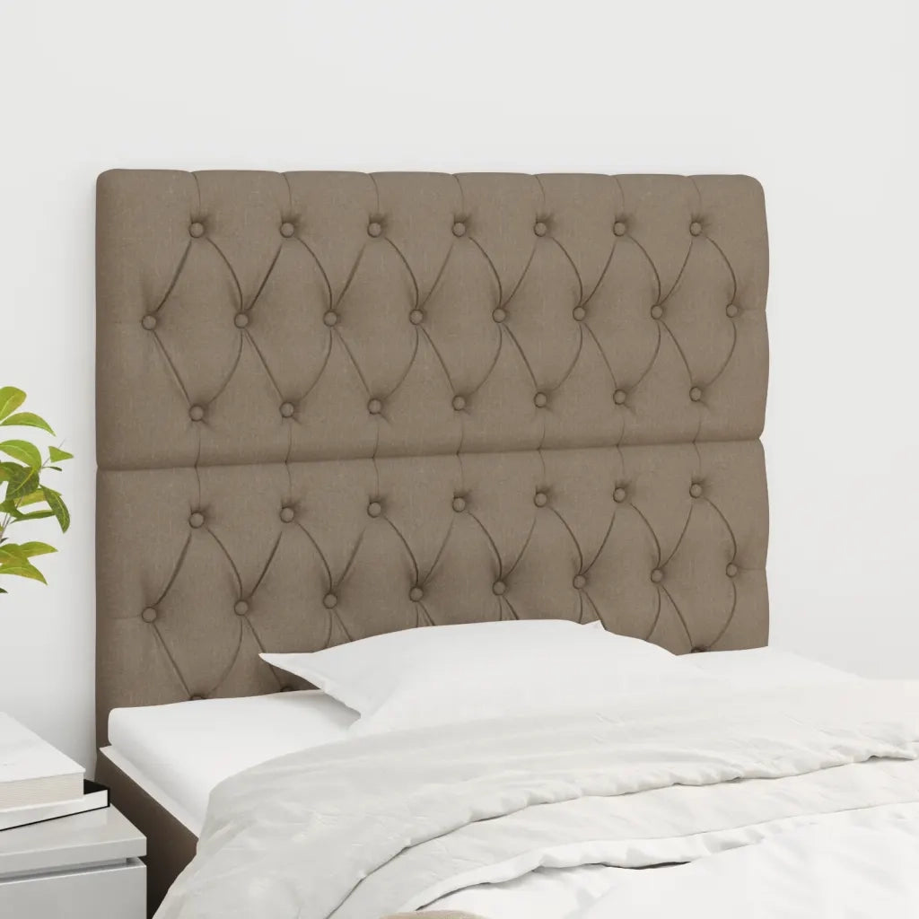 Testiera per Letto-Testata-Testiera Decorativa Tortora 100x7x118/128 cm Tessuto