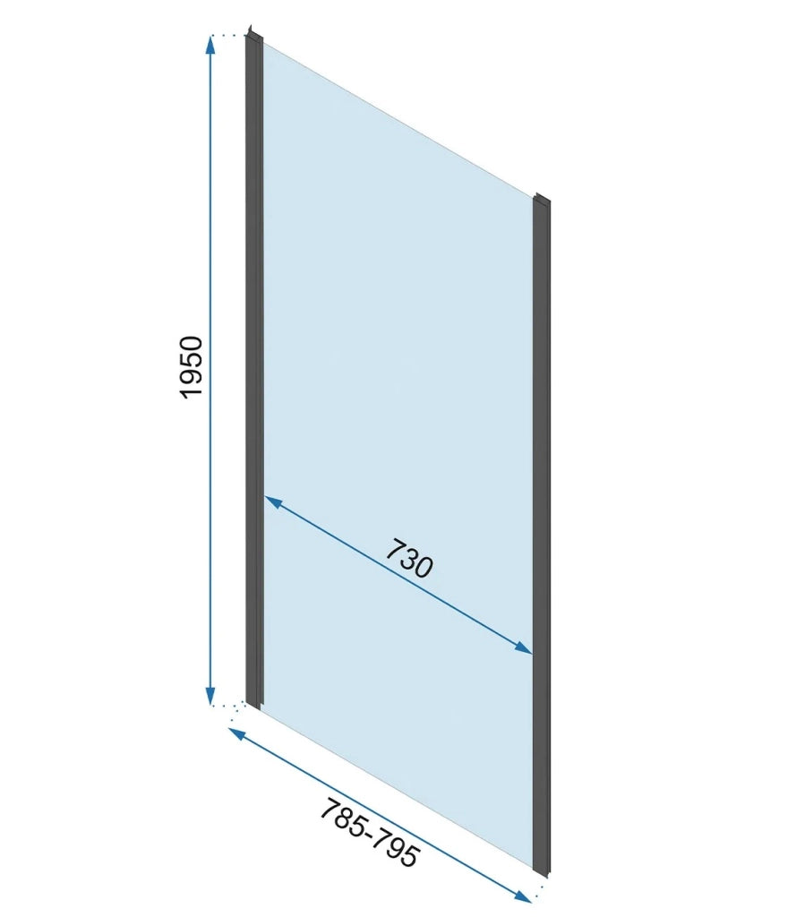 Cabina Doccia A Parete Rea Rapid Swing Chrome 90x100