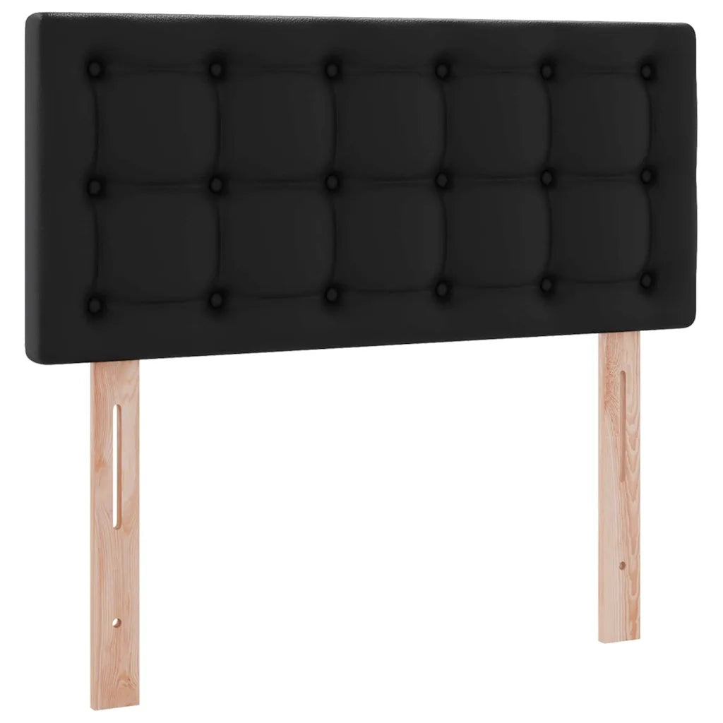 Letto con contenitore e materasso Nero 100 x 200 cm