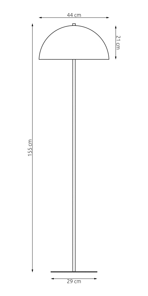 Lampada da terra MOGU bianca minimal semisfera 2xG9 Emibig