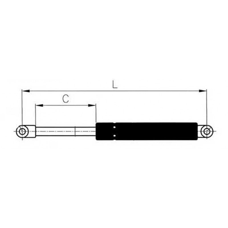 MOLLA A GAS INOX MM.585 30 KG.