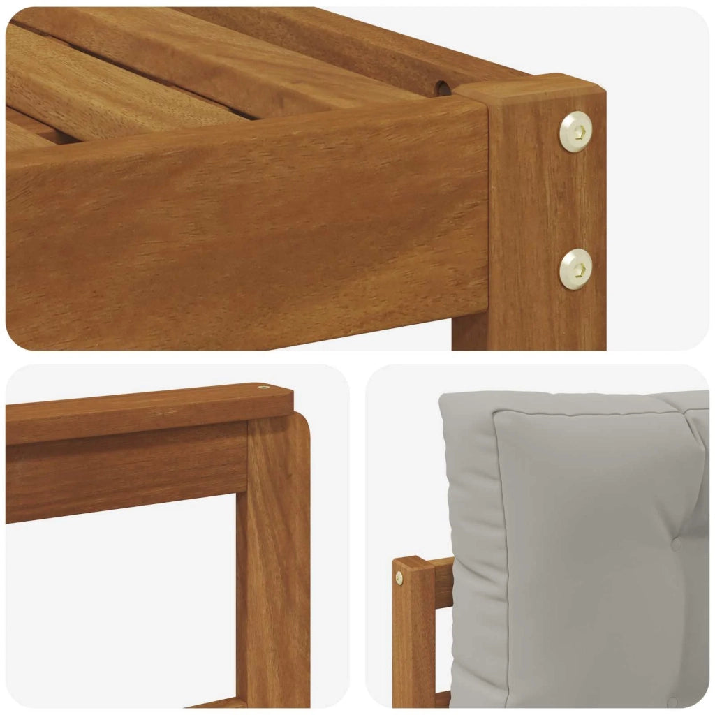 Set di divani da esterno 6 pcs Grigio Naturale e Chiaro 3367954
