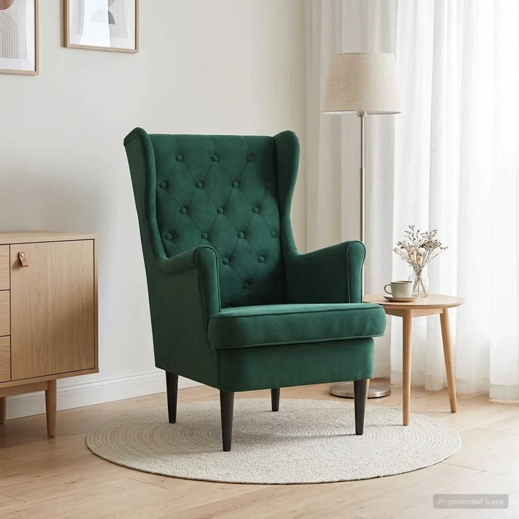 Poltrona Verde Scuro Velluto 42029928