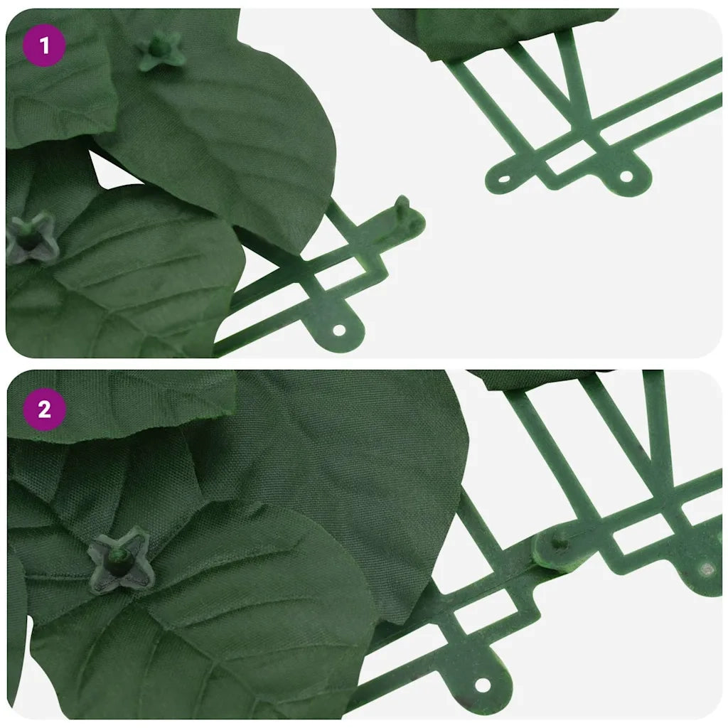 Schermo da balcone | Paravento da Balcone con Foglie Verde Scuro 200x75 cm