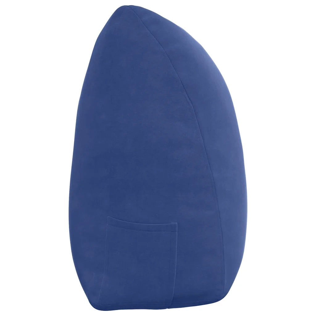 Cuscino per Schiena Blu Polizia 160 x 24 x 50 cm Velluto 42014556