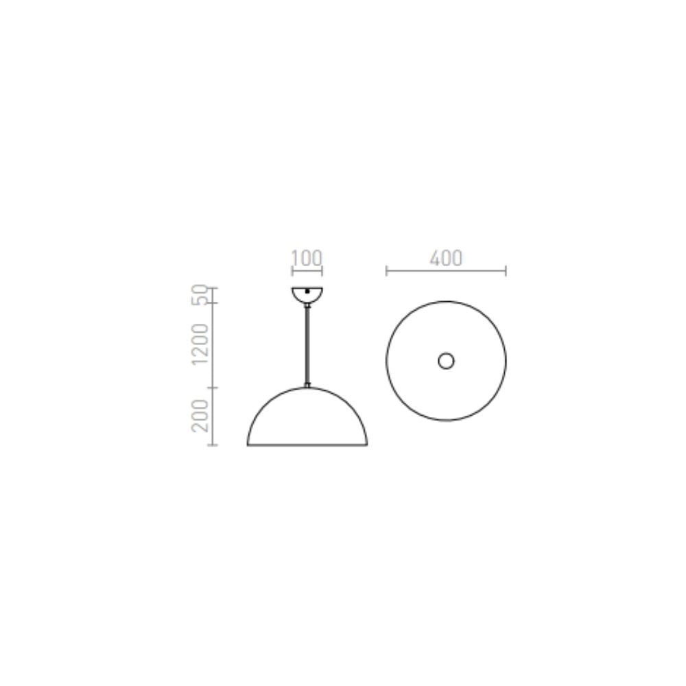 Lampadario MONROE 40 a sospensione rame 230V E27 42W