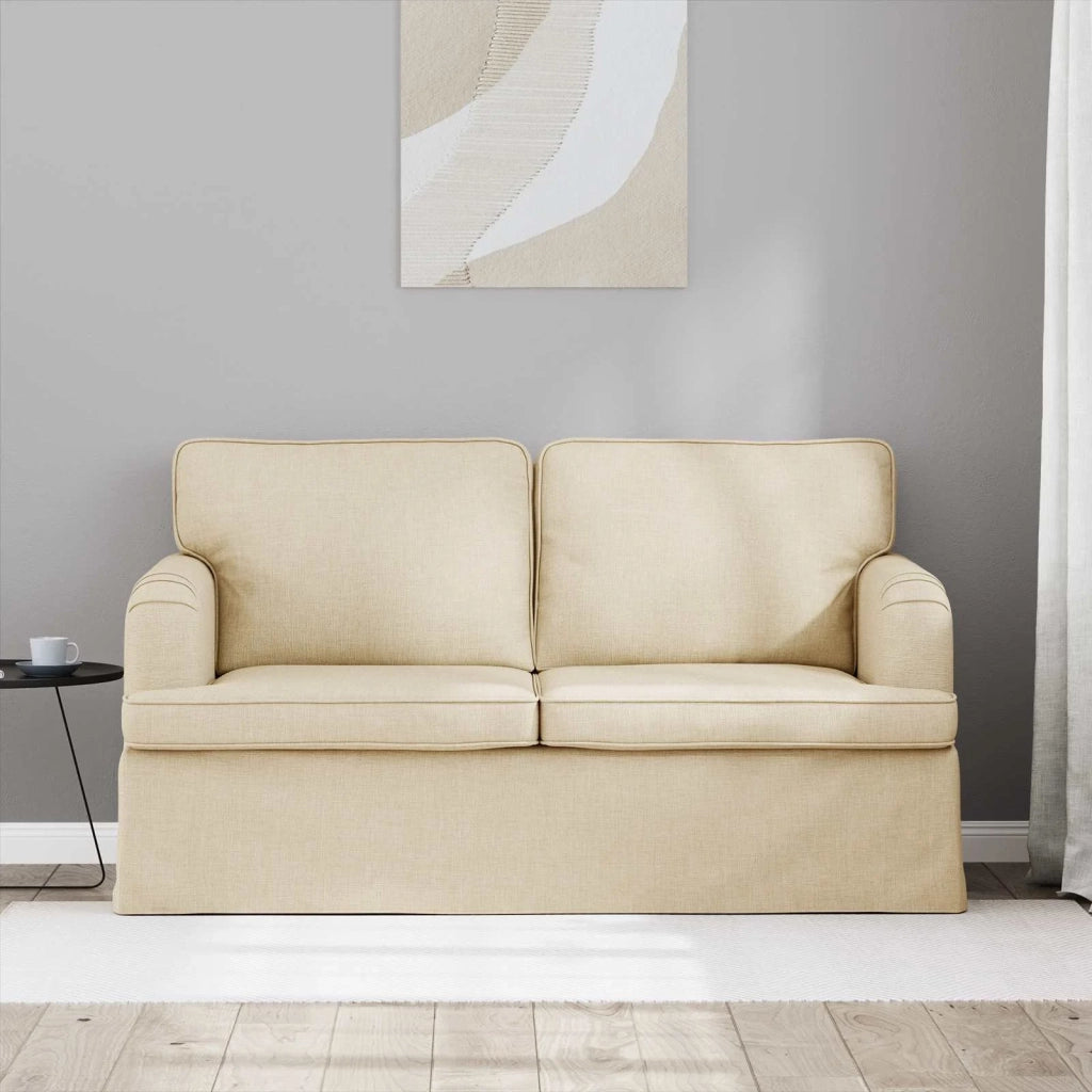 Divano Crema 144 x 80 x 85 cm Tessuto 42024488
