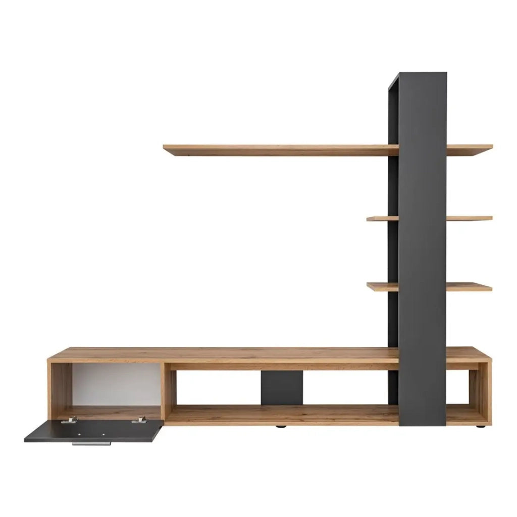 Mobile TV CLEO – Libreria e scaffali integrati