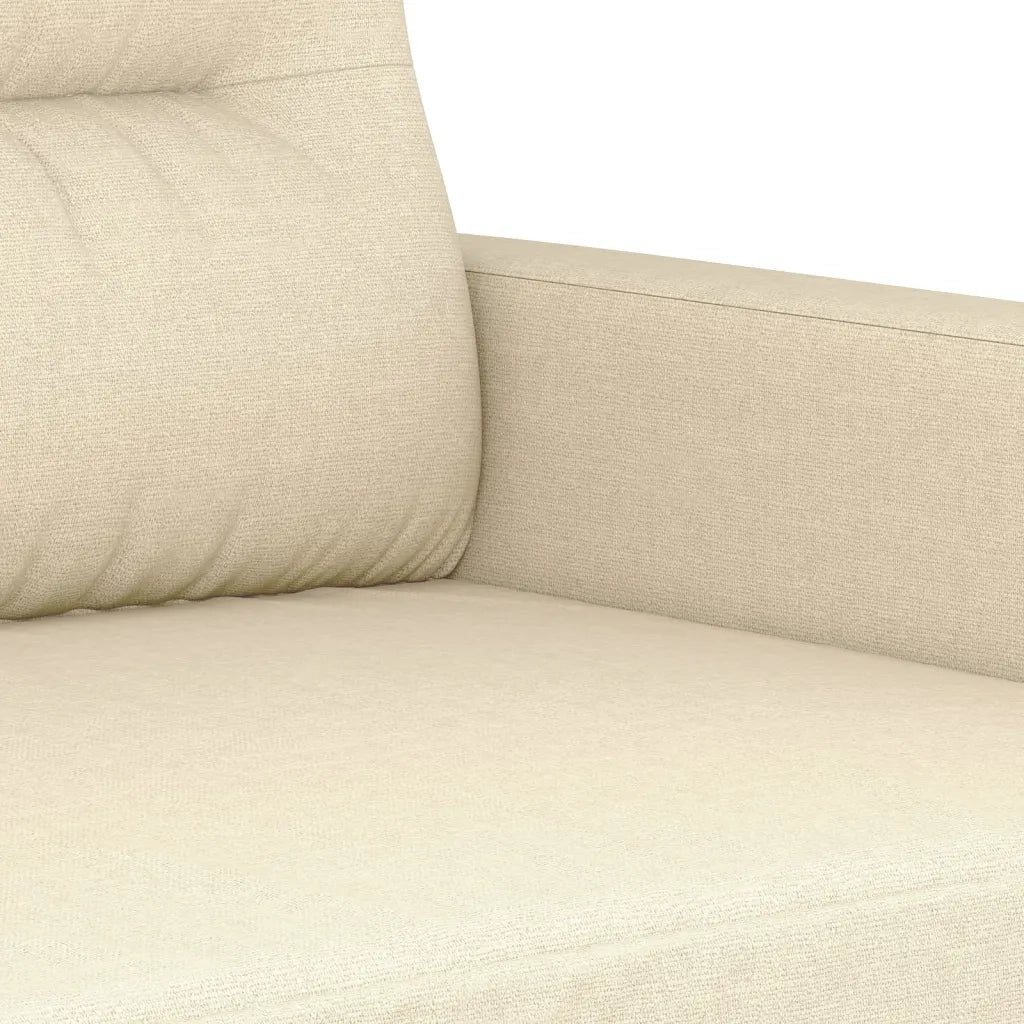 Set Divani 2 pz con Cuscini Crema in Tessuto 3201618