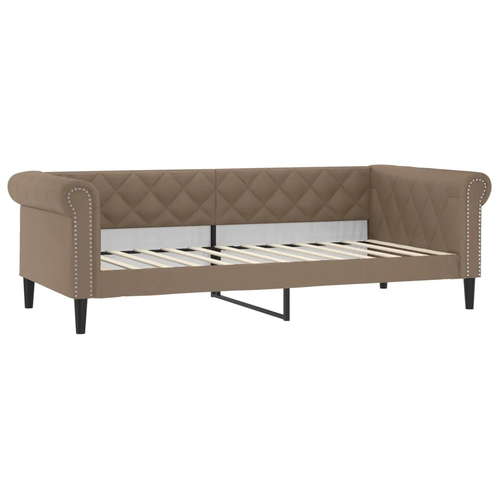 Divano Letto Estraibile Cappuccino 90x200 cm in Similpelle 3197726