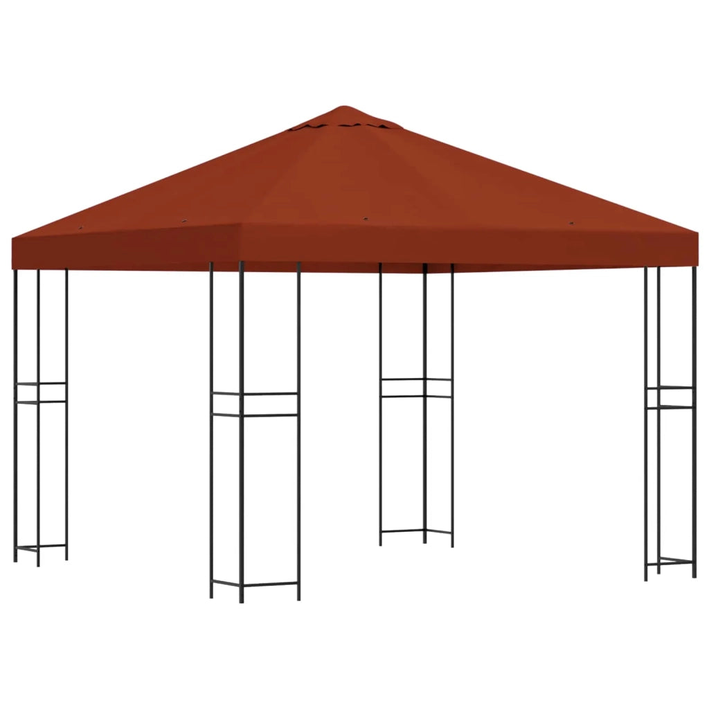 Gazebo 3 x 3 m Terracotta Poliestere e Acciaio 190 900328