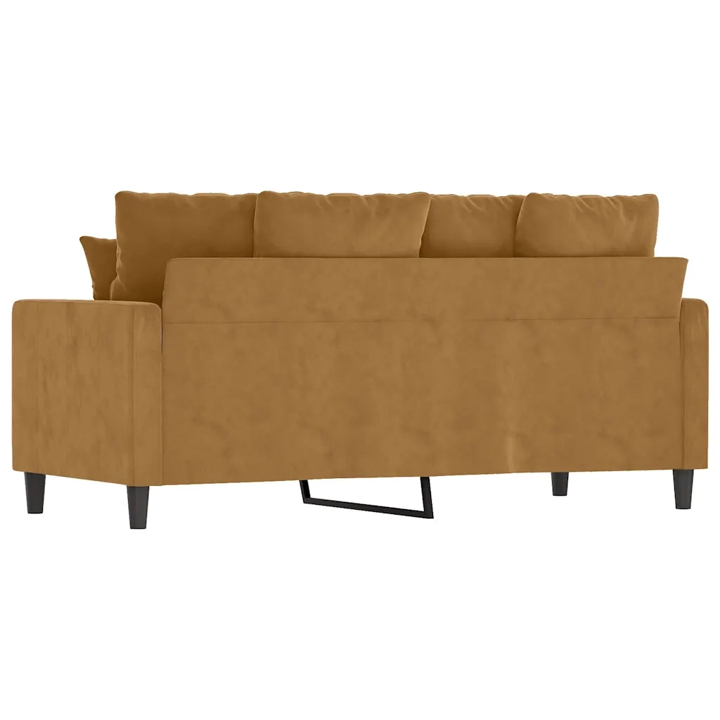 Divano a 2 Posti-Sofa 2 Posti Marrone 140 cm in Velluto 221616