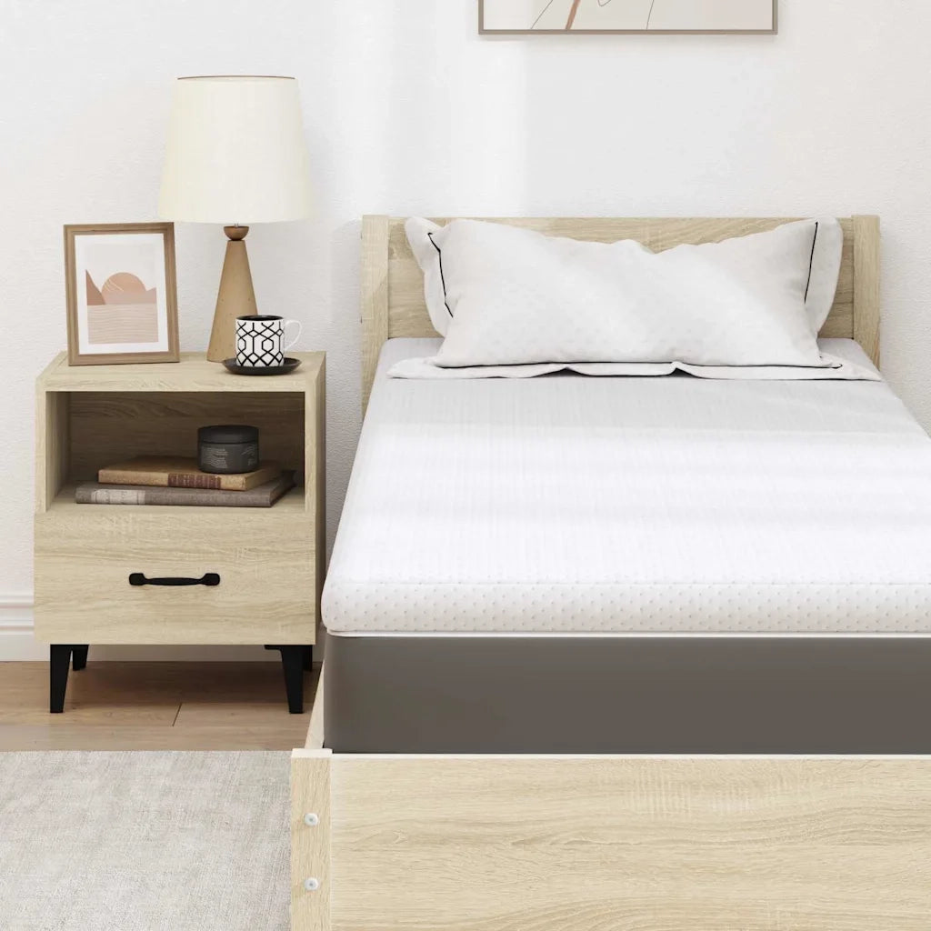 Topper per materasso Bianco 80 x 200 cm Tessuto Jacquard 4106199