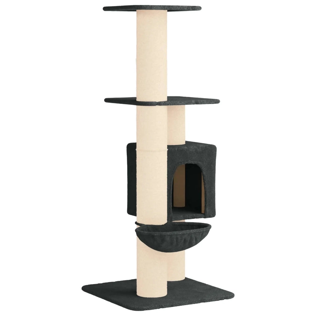 Albero per gatti con pali per graffiare in sisal Grigio Scuro 42033053