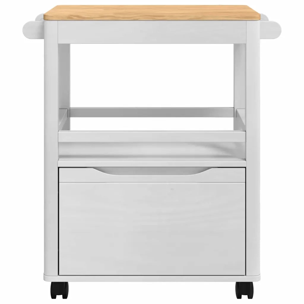 Carrello da Cucina FLORO Bianco 72,5 x 45 x 80 cm