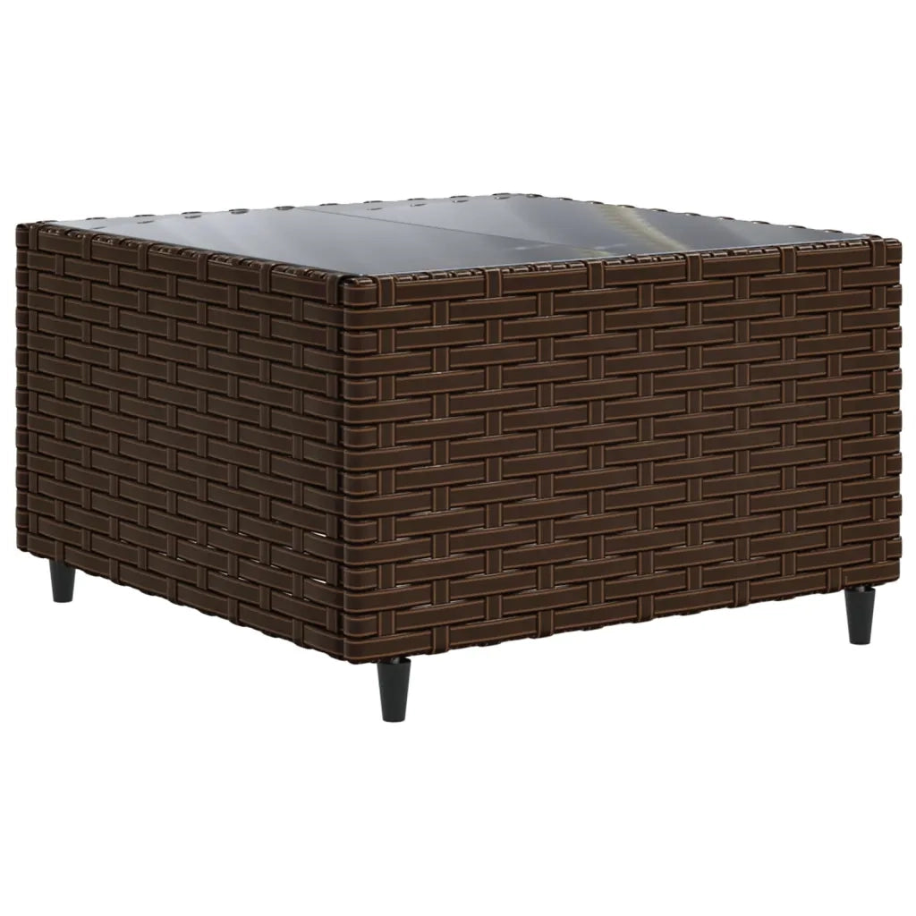 Set Mobili da Giardino 6pz con Cuscini in Polyrattan Marrone 3308022