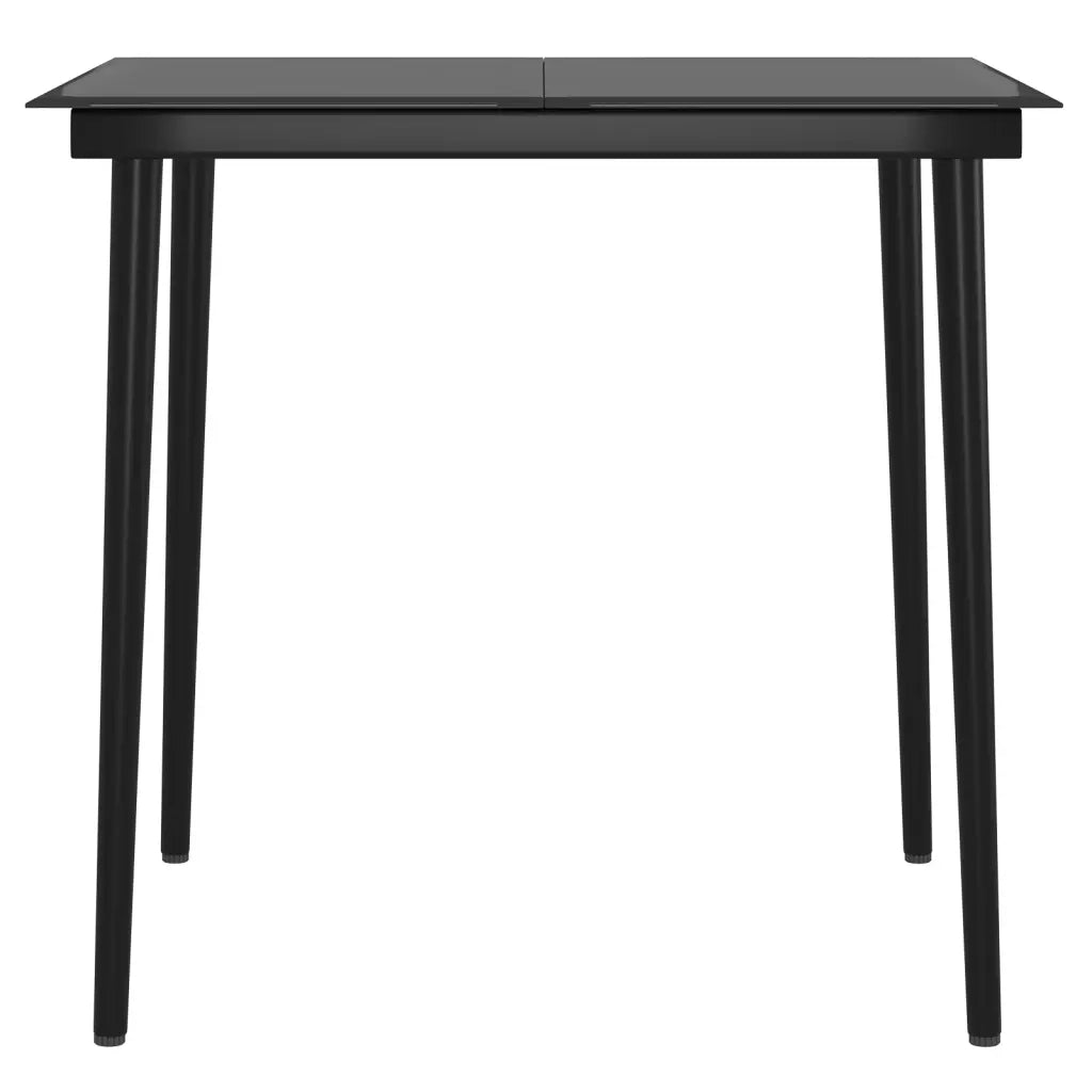 Set da Pranzo da Giardino 5 pz con Cuscini Grigio e Nero 3099312