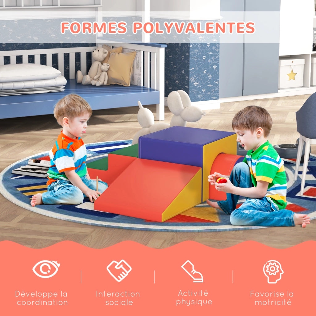 Set 4 Moduli Motricit¨¤ Bambini ¨C Xylo ¨C Schiuma EPE Multicolore