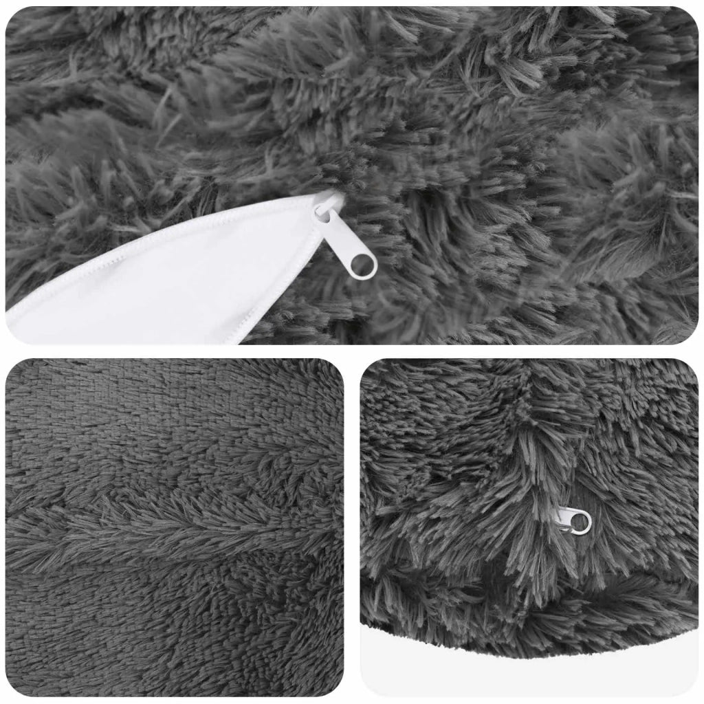 Federa 2 pcs HEERLEN Grigio Chiaro Ø 30 cm Fleece PV 922101