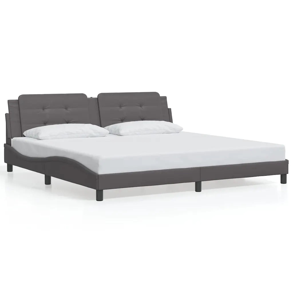Giroletto senza Materasso Zadar Grigio 200x200 cm in Similpelle