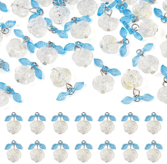 Set di 30 Vasi di Vetro per Collane di Fiori