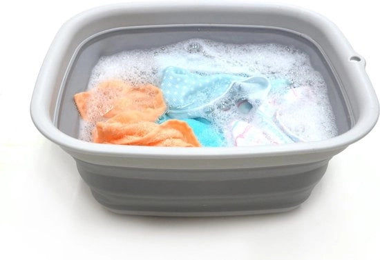 Asciugamano pieghevole - Risparmia spazio per viaggi - 1 pezzo - Grigio - Plastica - 9,45L