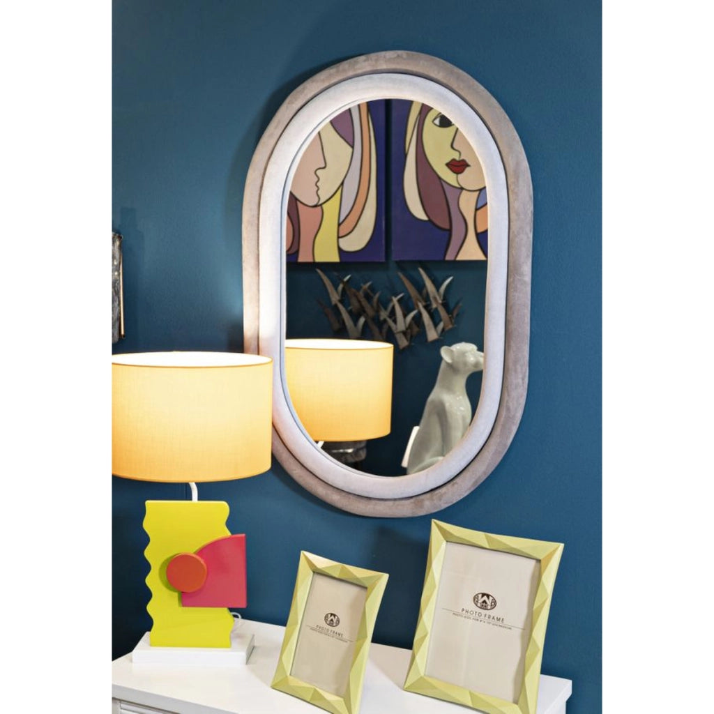 Specchio con Cornice VKH468, Grigio, MDF, 60x4x90 cm