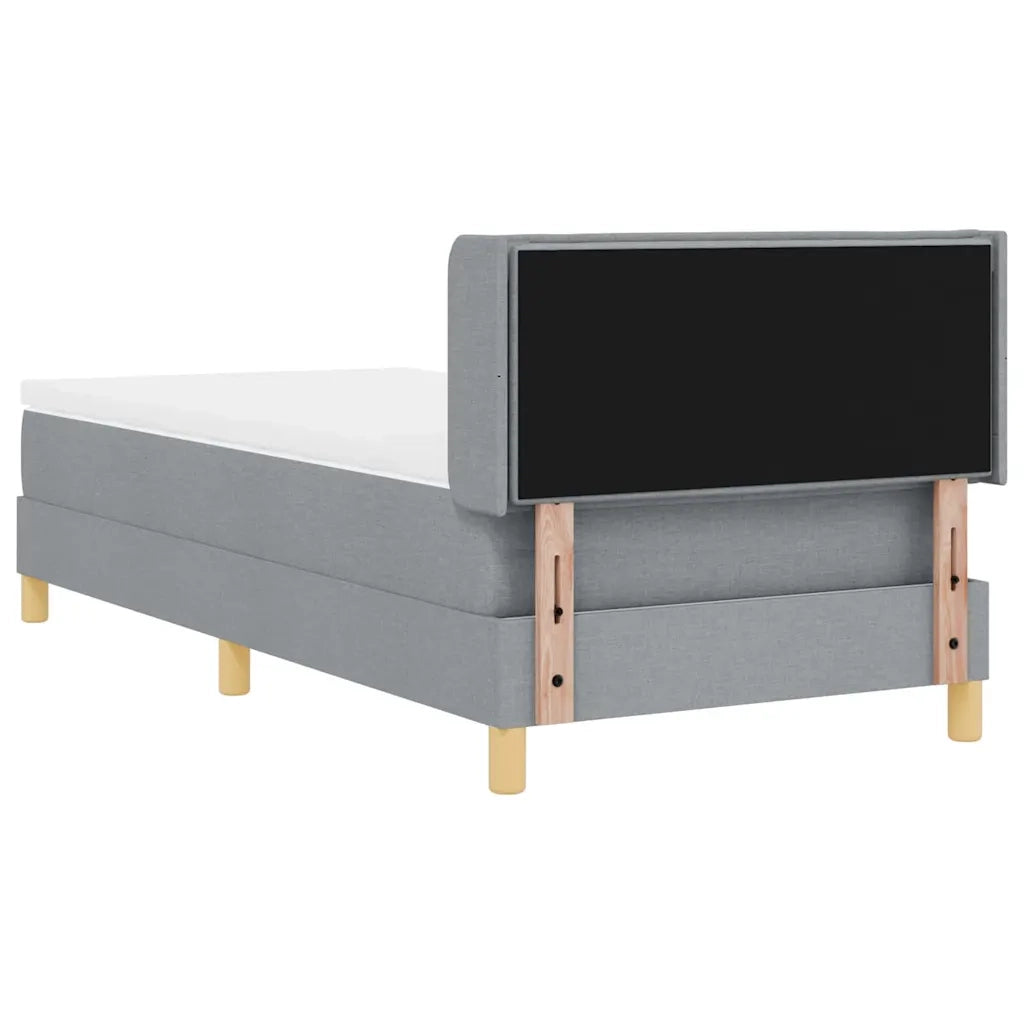 Letto a molle con materasso Grigio chiaro 200 x 80 cm Tessuto 3341195